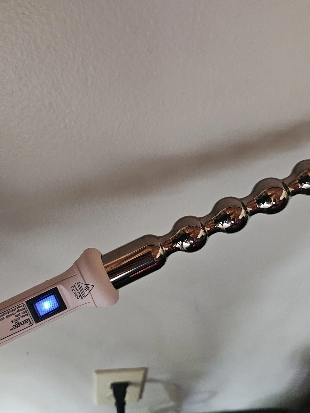 L'ANGE Le Perle' Bubble Curling Wand Rose Gold
